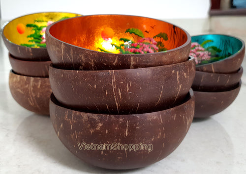 Handcrafted Coconut Bowl from Vietnam – Scenic Rural Design