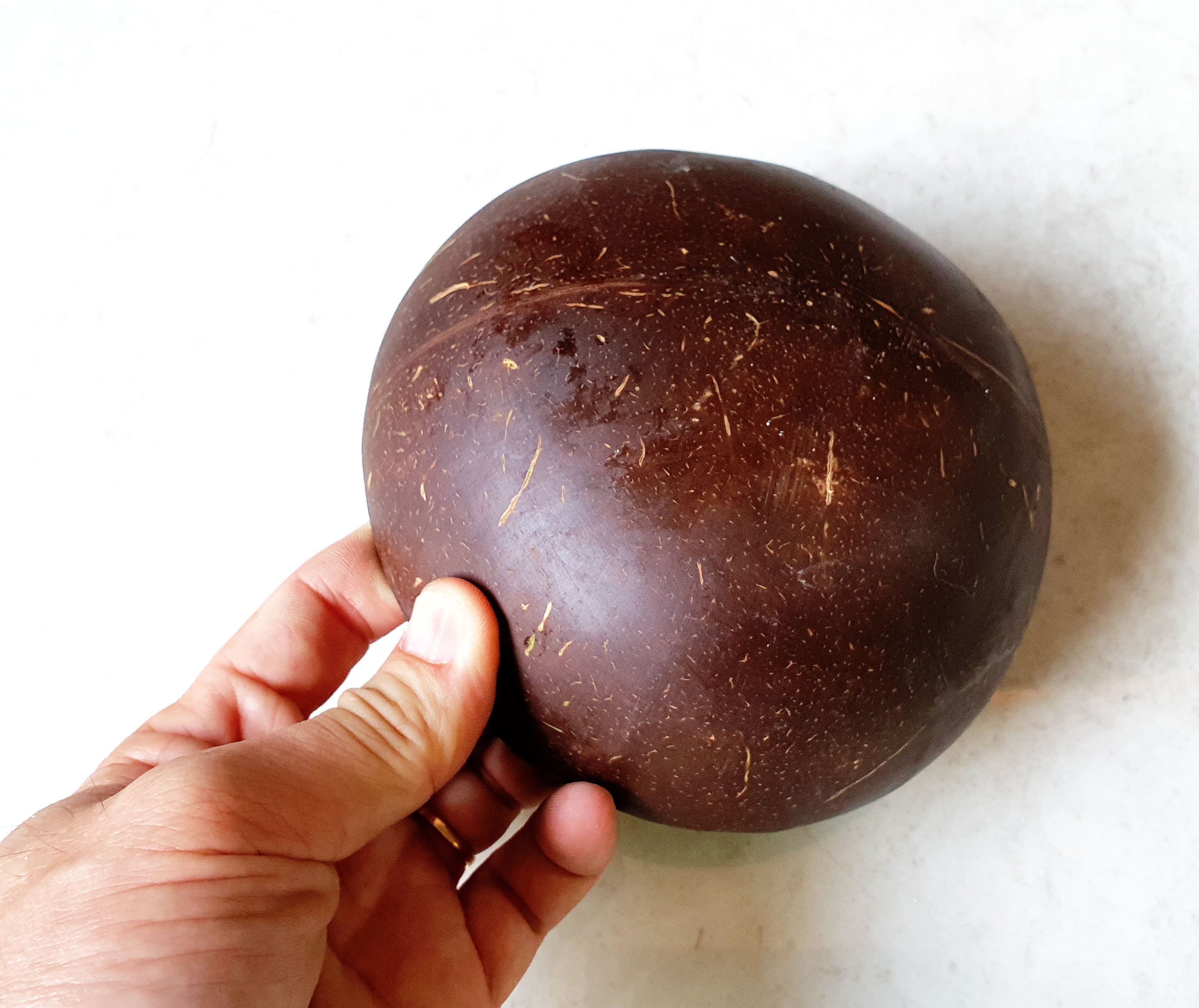 Rustic Beauty of Vietnam – Hand-Painted Coconut Art Bowl